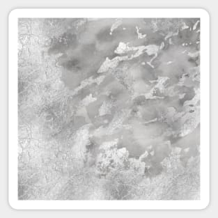 Grey Gray Silver Glitter Marble Dark Moody Vibes Aesthetic Pattern Sticker